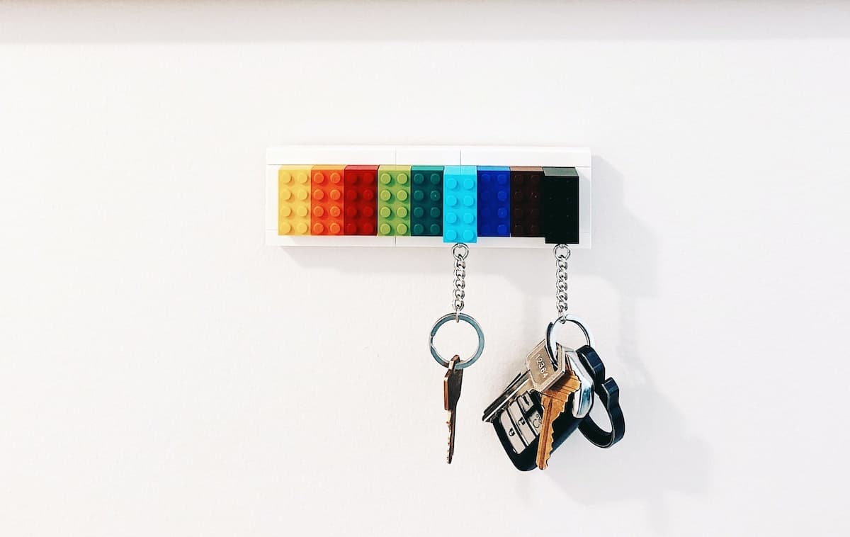 key set hanging from a wall hanger